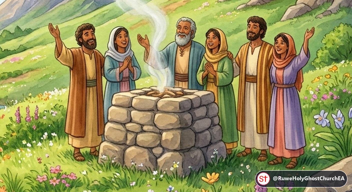 Abraham and Sarah Rejoice at the Birth of Baby Isaac