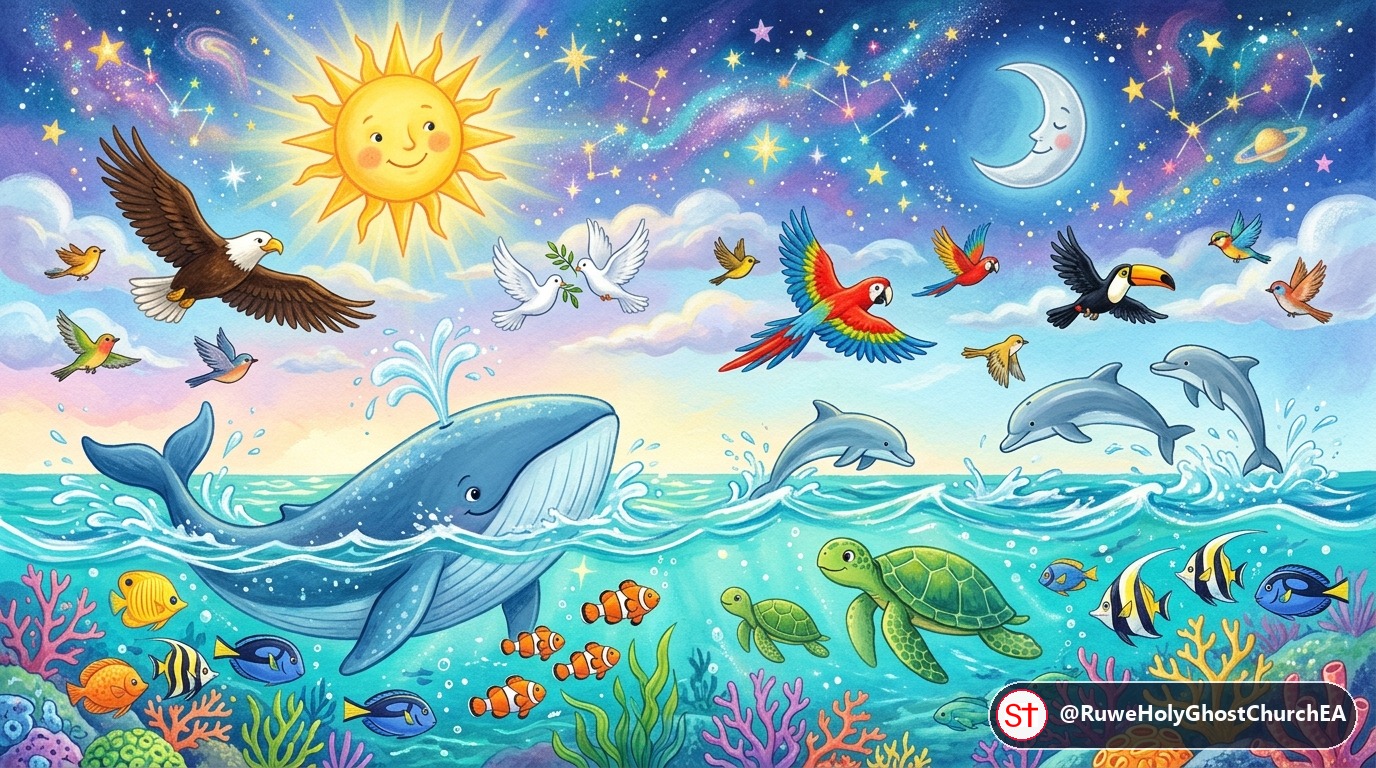 Days 4 and 5 of Creation: Sun, Moon, Stars, Birds, and Sea Creatures