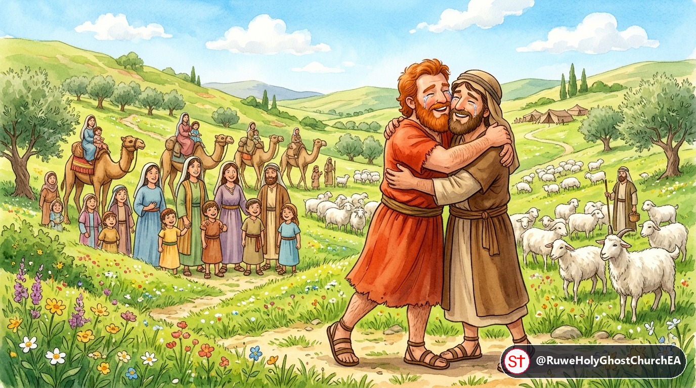 Esau Runs to Meet Jacob and Embraces Him in Forgiveness